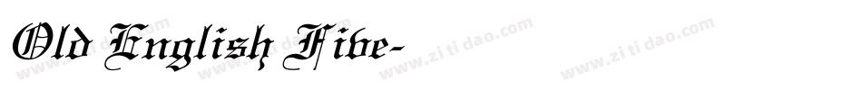 Old English Five字体转换